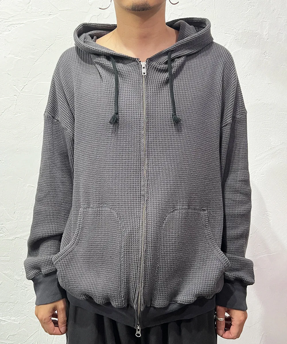 【予約商品 2024年10月末入荷予定】ANDER WAFFLE ZIP HOODIE - SMOKE BROWN