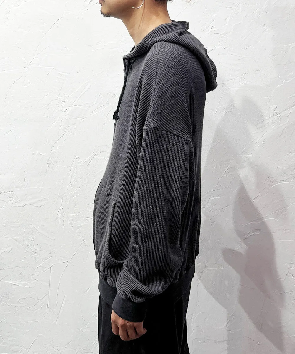 【予約商品 2024年10月末入荷予定】ANDER WAFFLE ZIP HOODIE - SMOKE BROWN