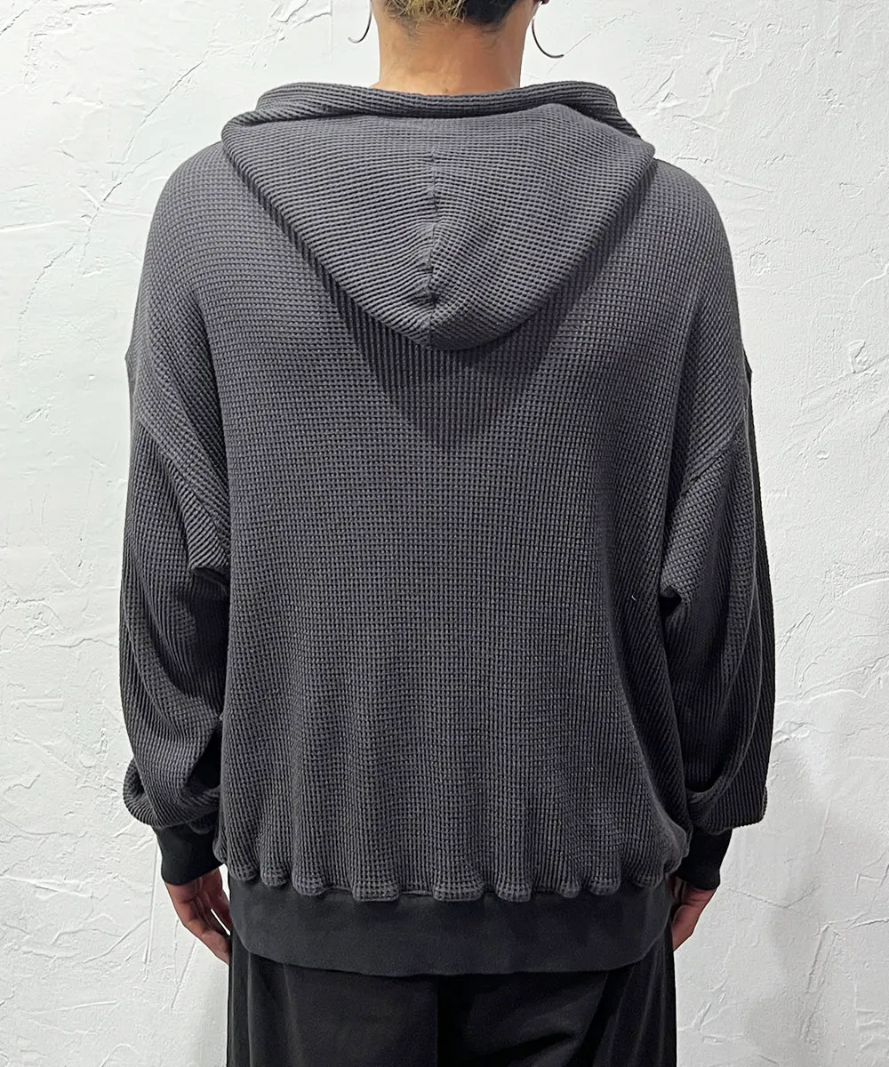 【予約商品 2024年10月末入荷予定】ANDER WAFFLE ZIP HOODIE - SMOKE BROWN