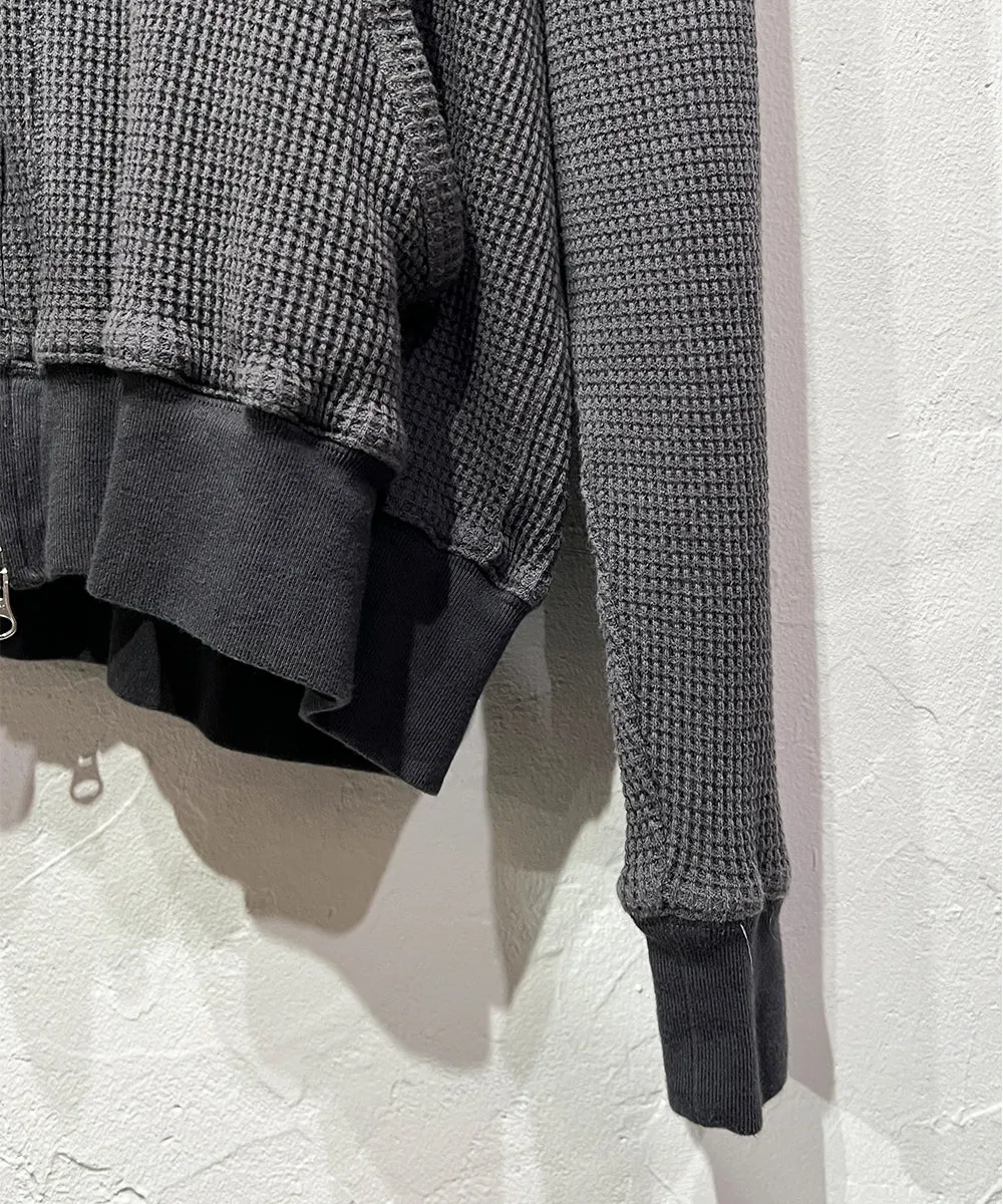 【予約商品 2024年10月末入荷予定】ANDER WAFFLE ZIP HOODIE - SMOKE BROWN