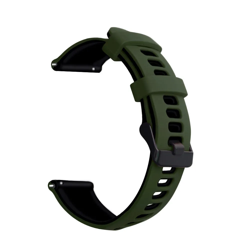 20/22mm Silicone Watchband with two colors for Huawei GT2 Gaming 245