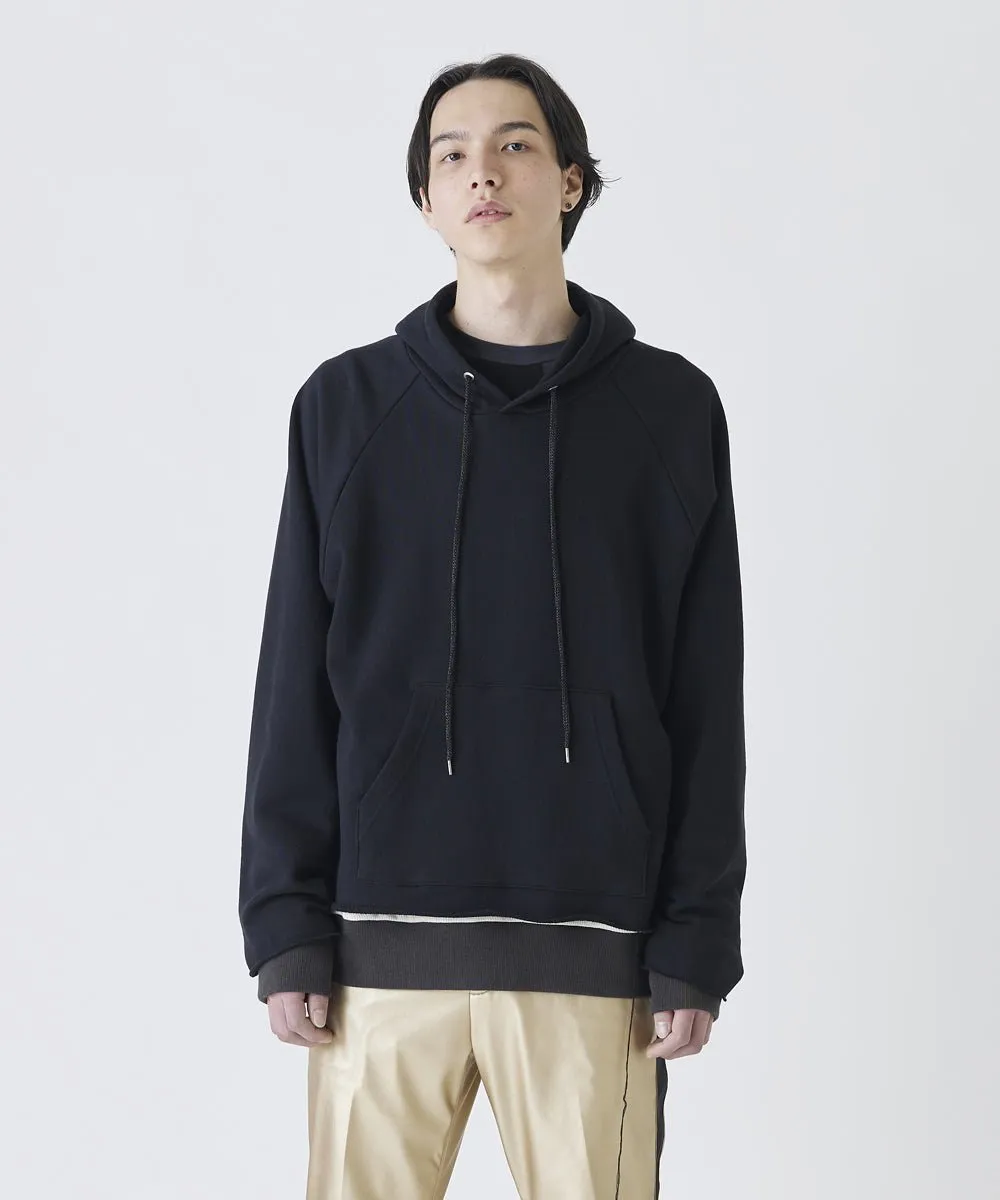【60%OFF】Layered hoodie - BLACK×GRAY×CHARCOAL