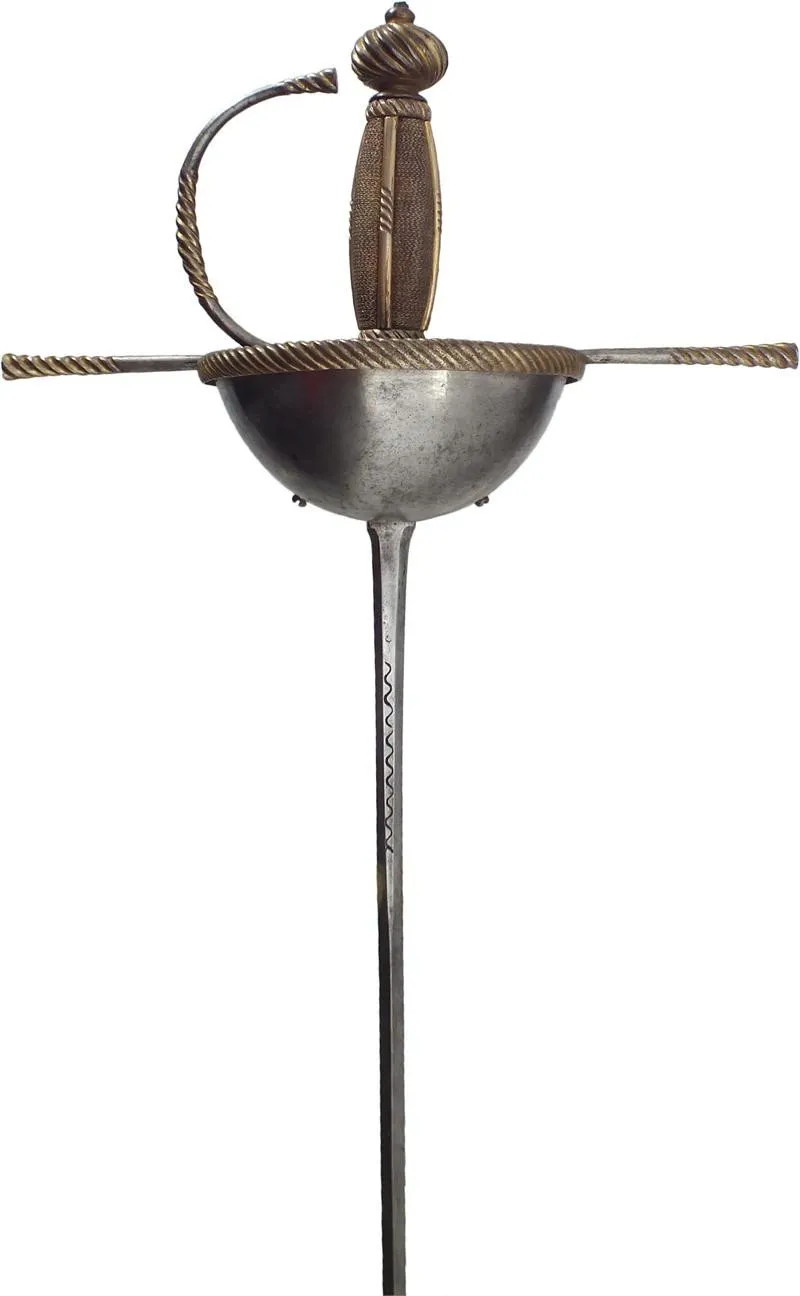 A SPANISH CUP HILT RAPIER C.1650