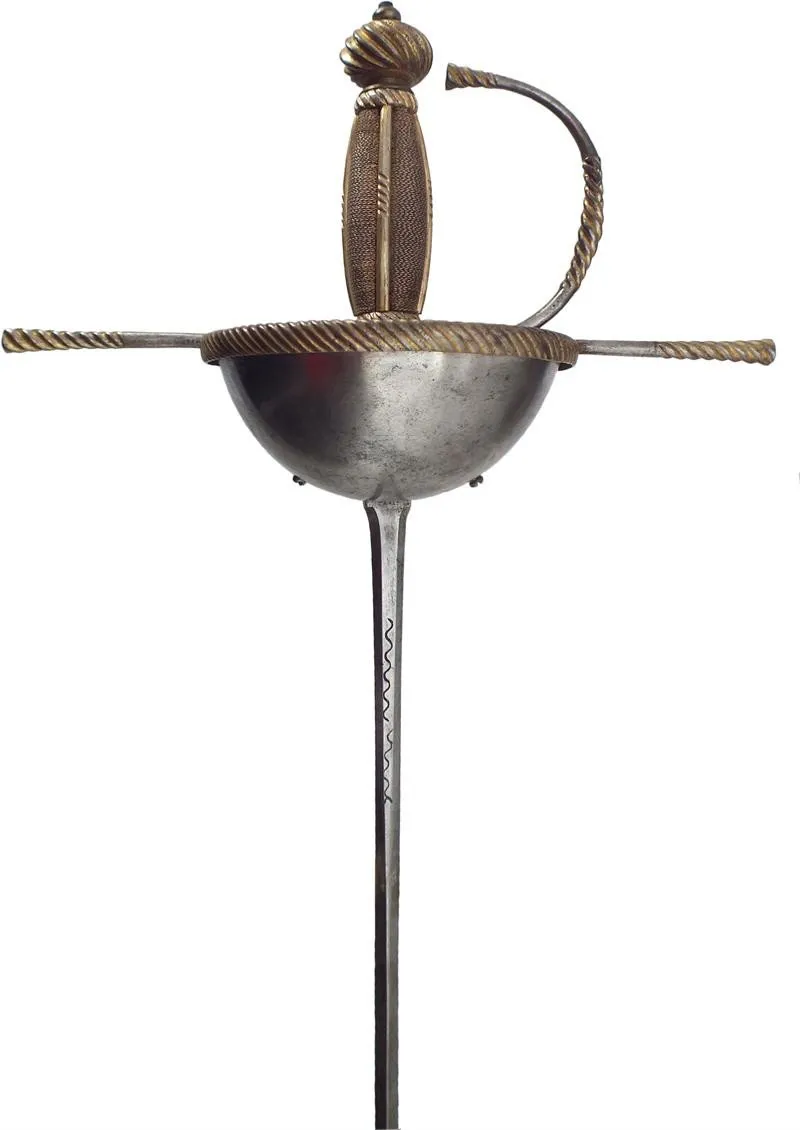 A SPANISH CUP HILT RAPIER C.1650