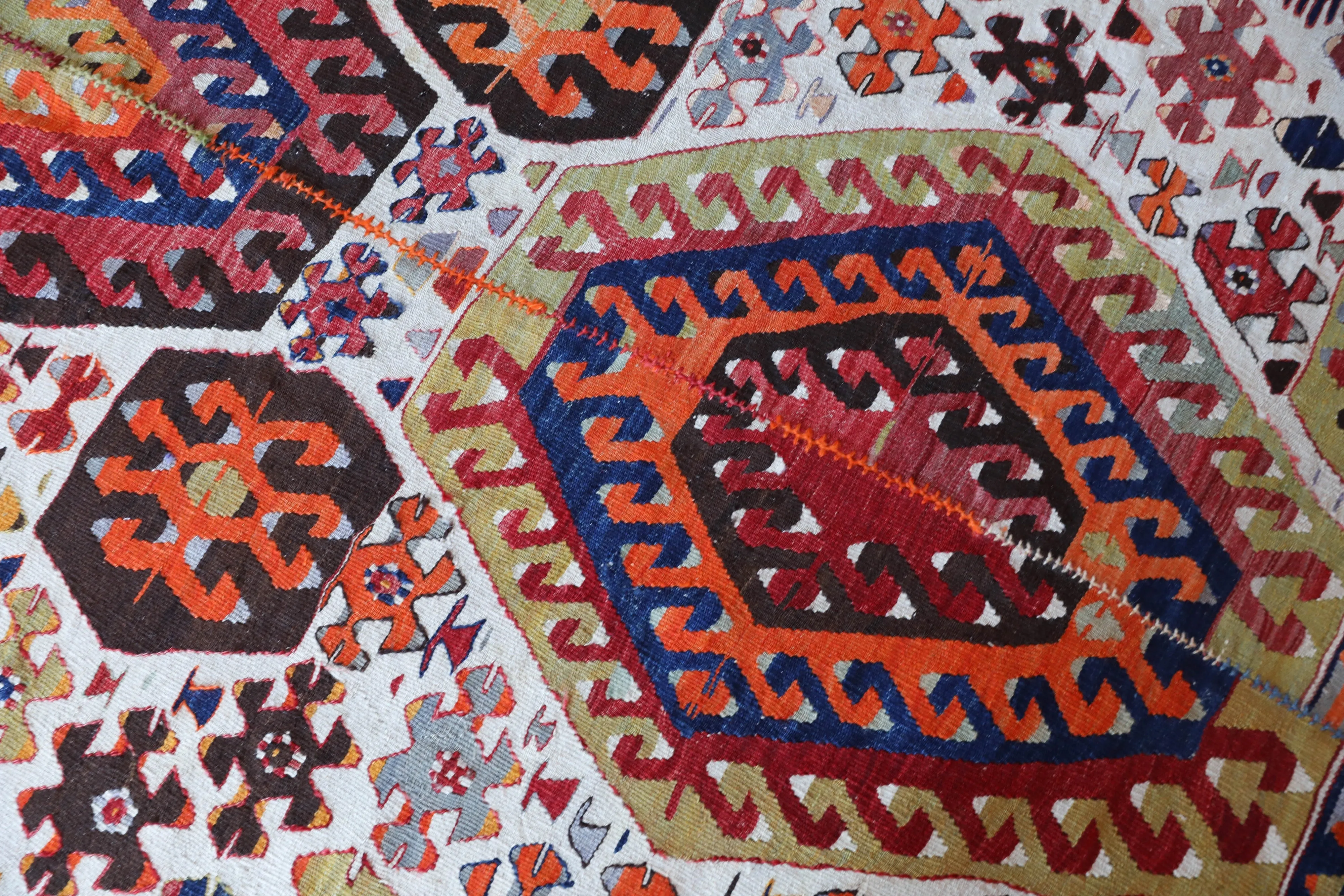 Antique Aydin Kilim Rug 5'11"x12'