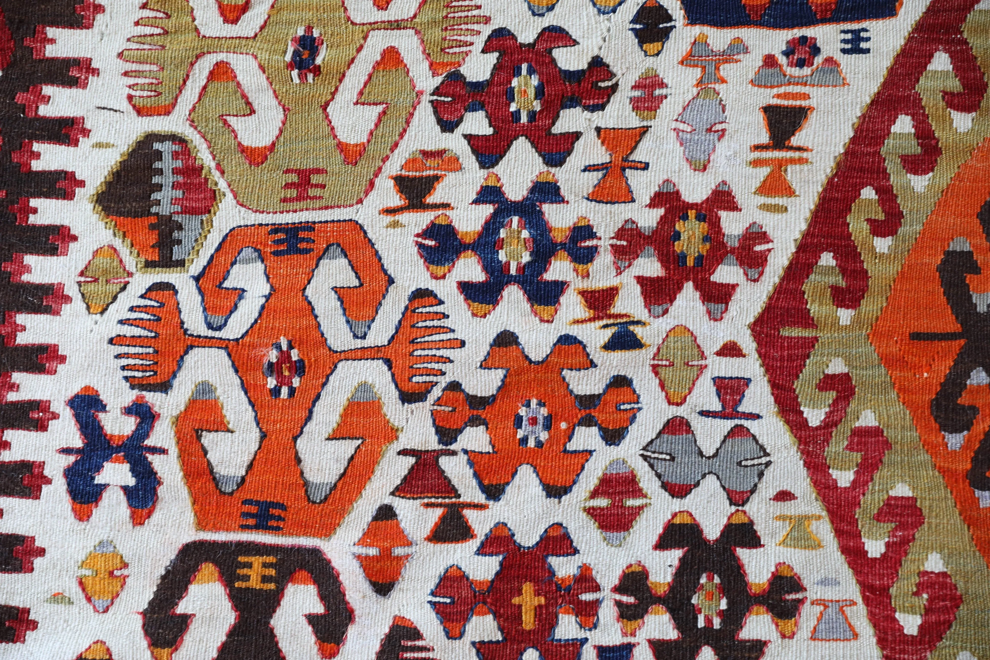 Antique Aydin Kilim Rug 5'11"x12'