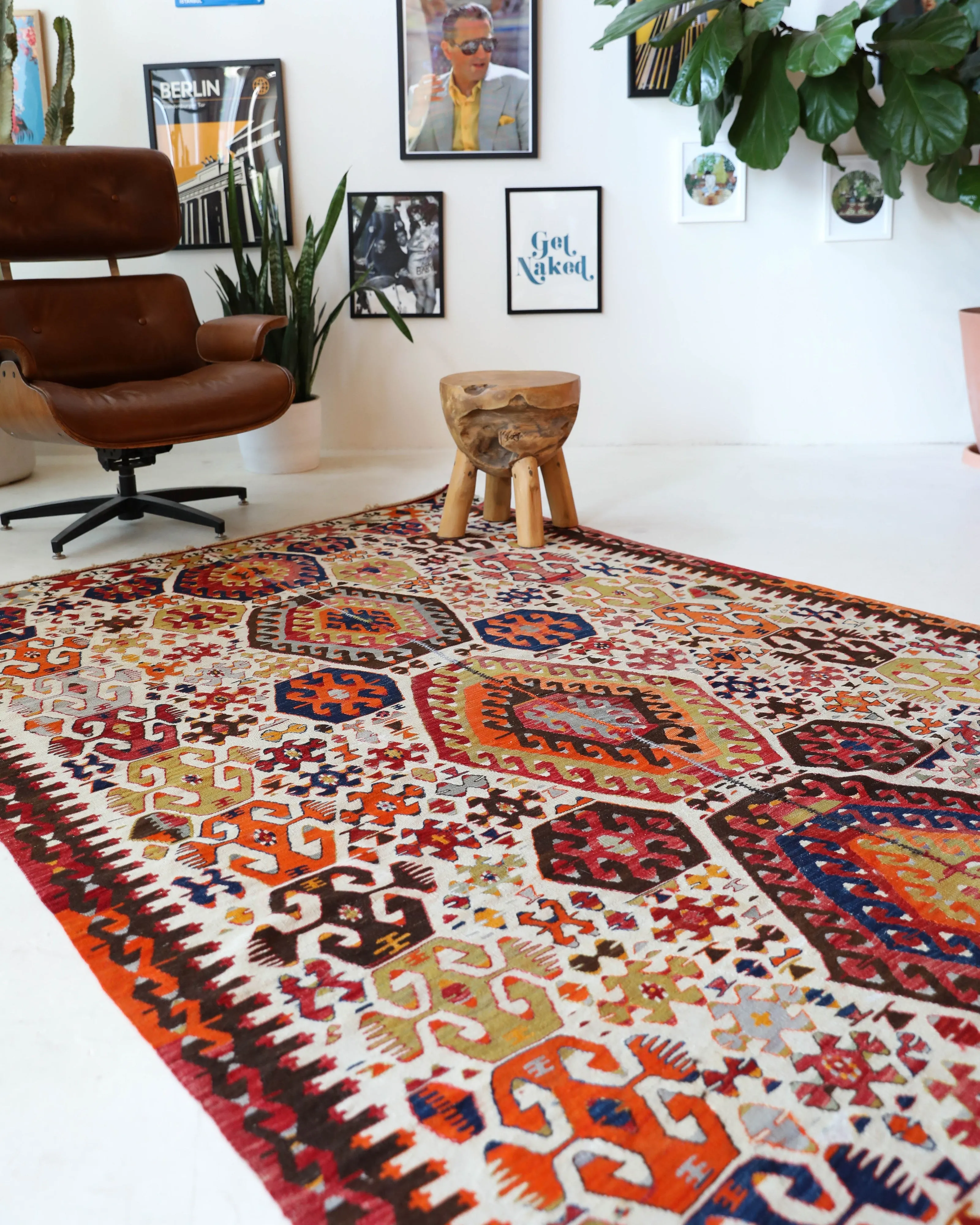 Antique Aydin Kilim Rug 5'11"x12'