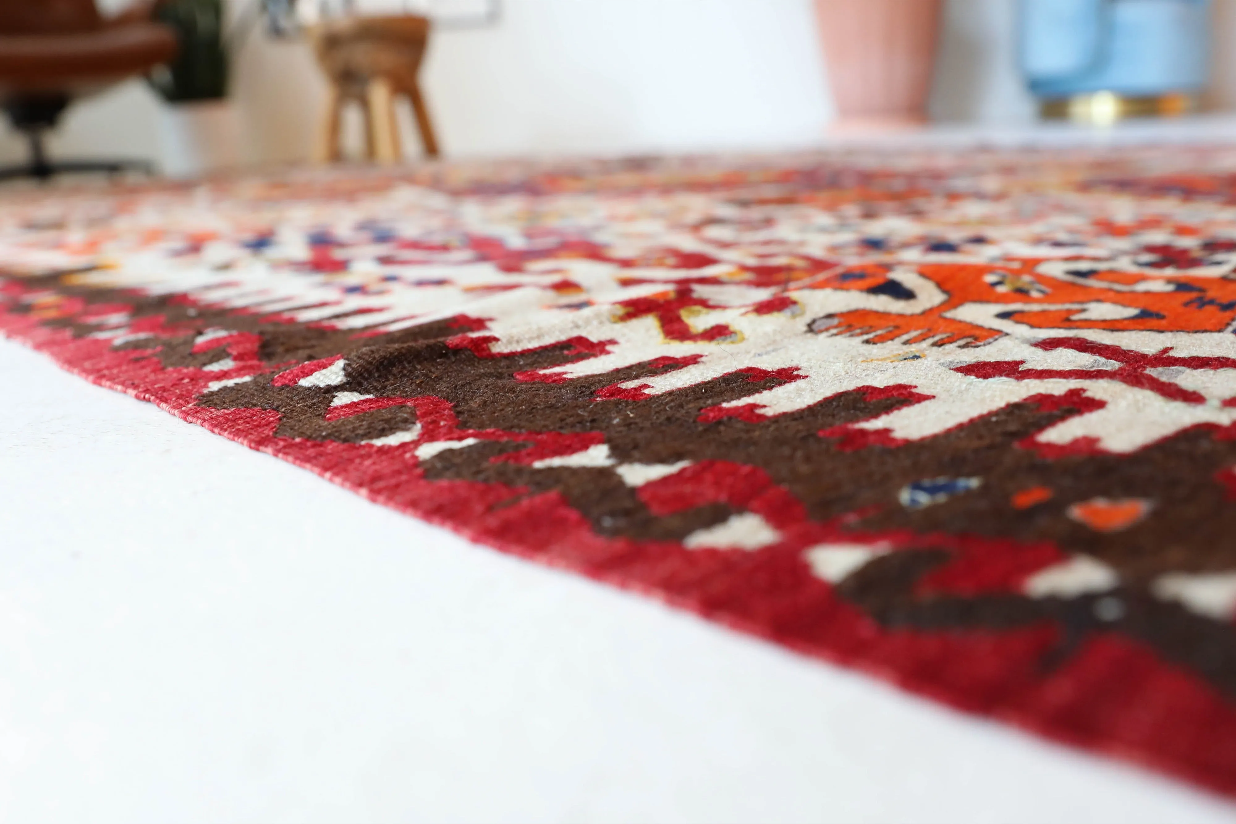 Antique Aydin Kilim Rug 5'11"x12'