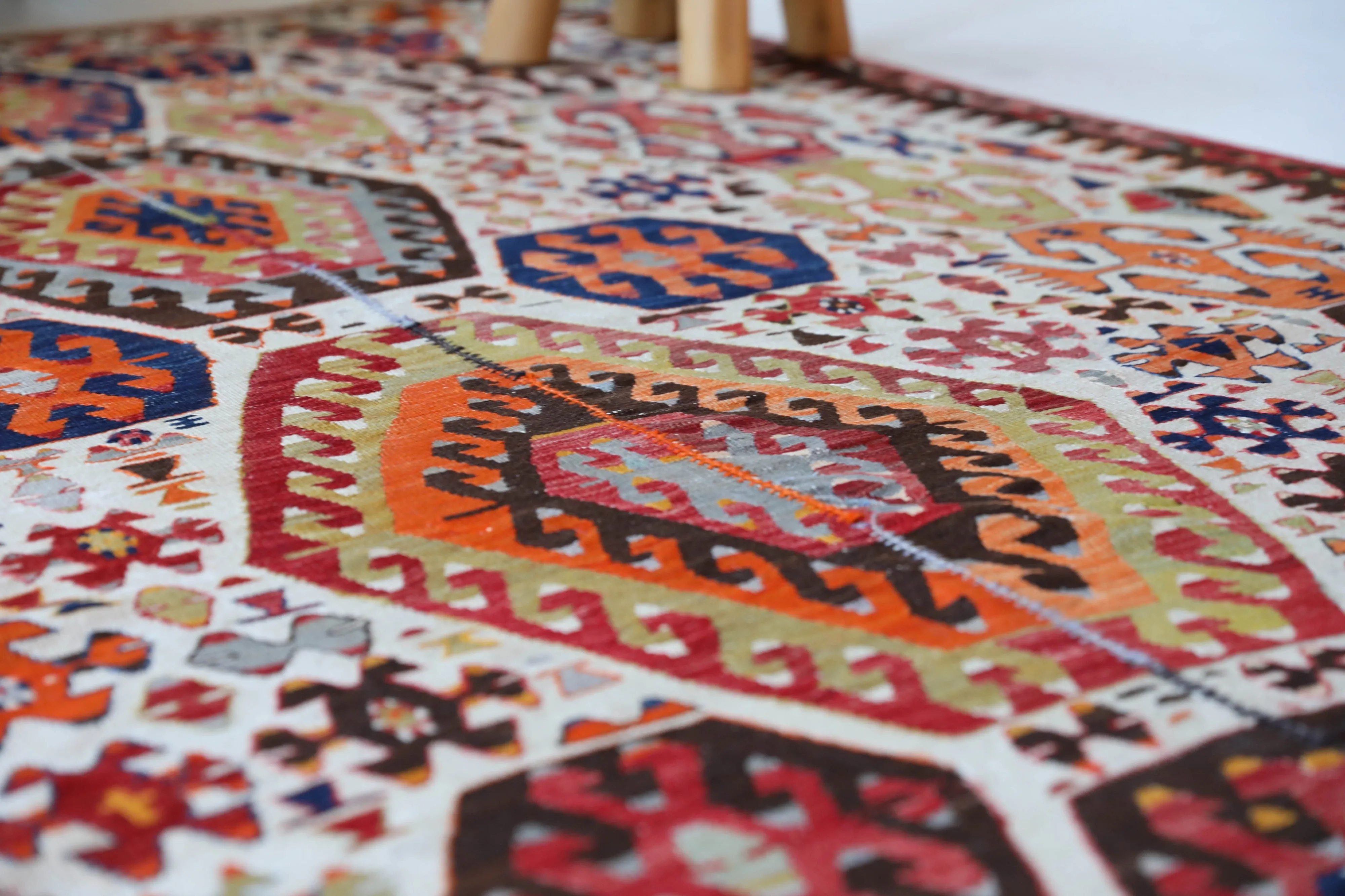 Antique Aydin Kilim Rug 5'11"x12'