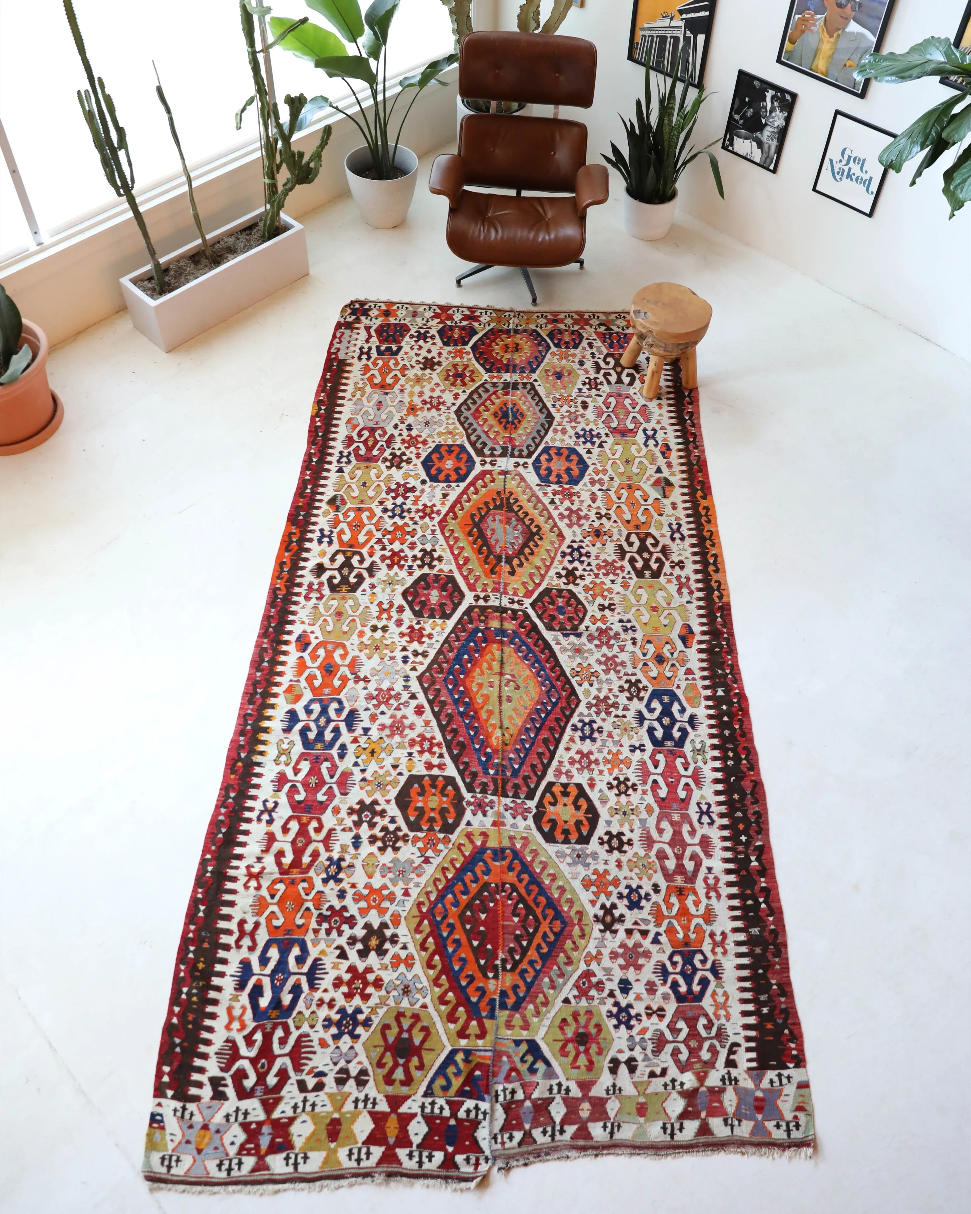 Antique Aydin Kilim Rug 5'11"x12'