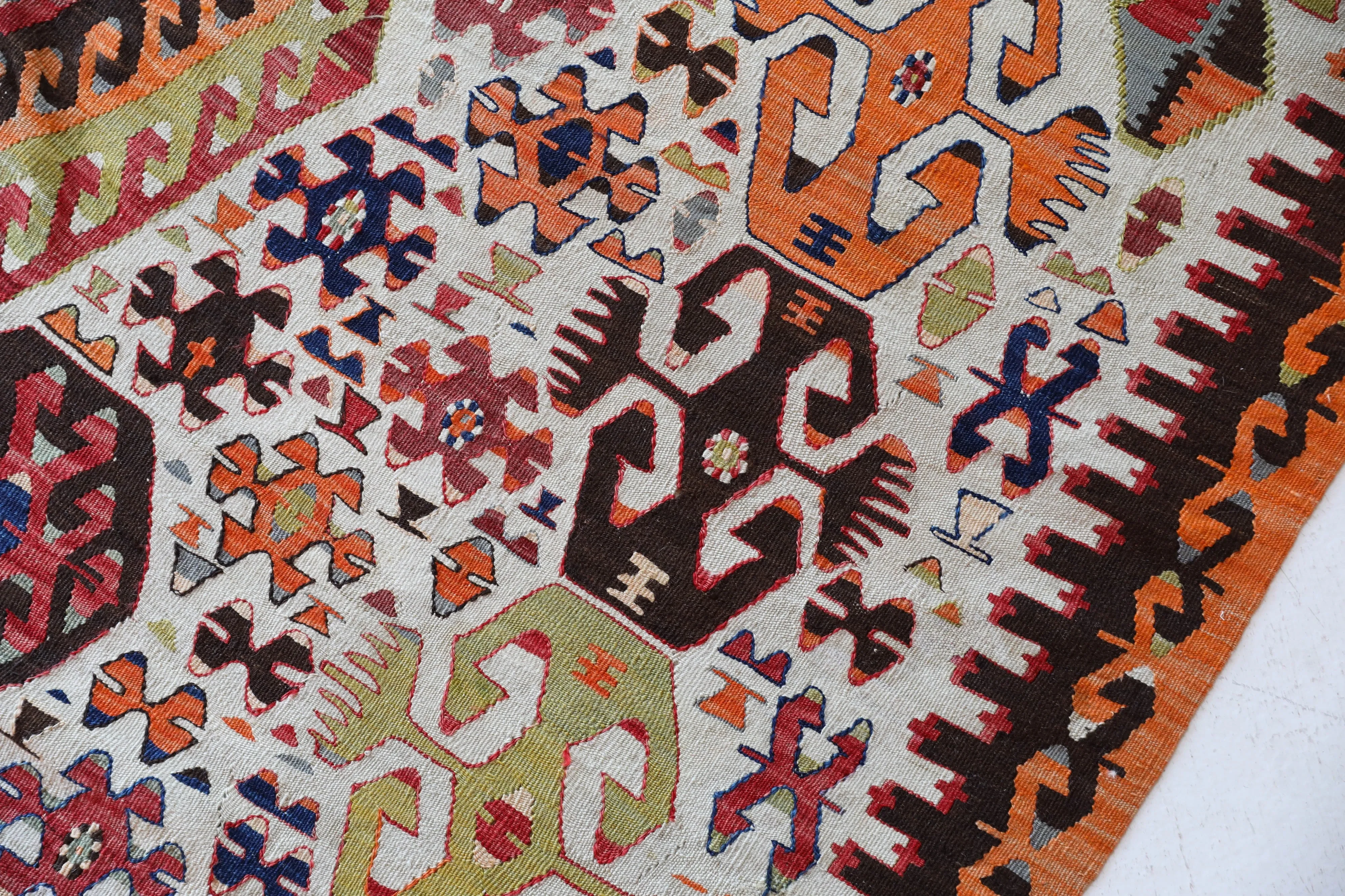 Antique Aydin Kilim Rug 5'11"x12'