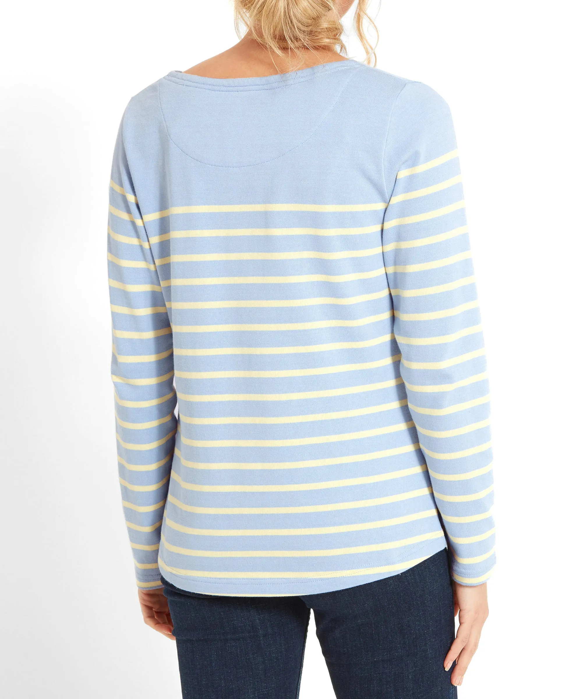 Beauport Top - Pale Blue/Lemon Stripe