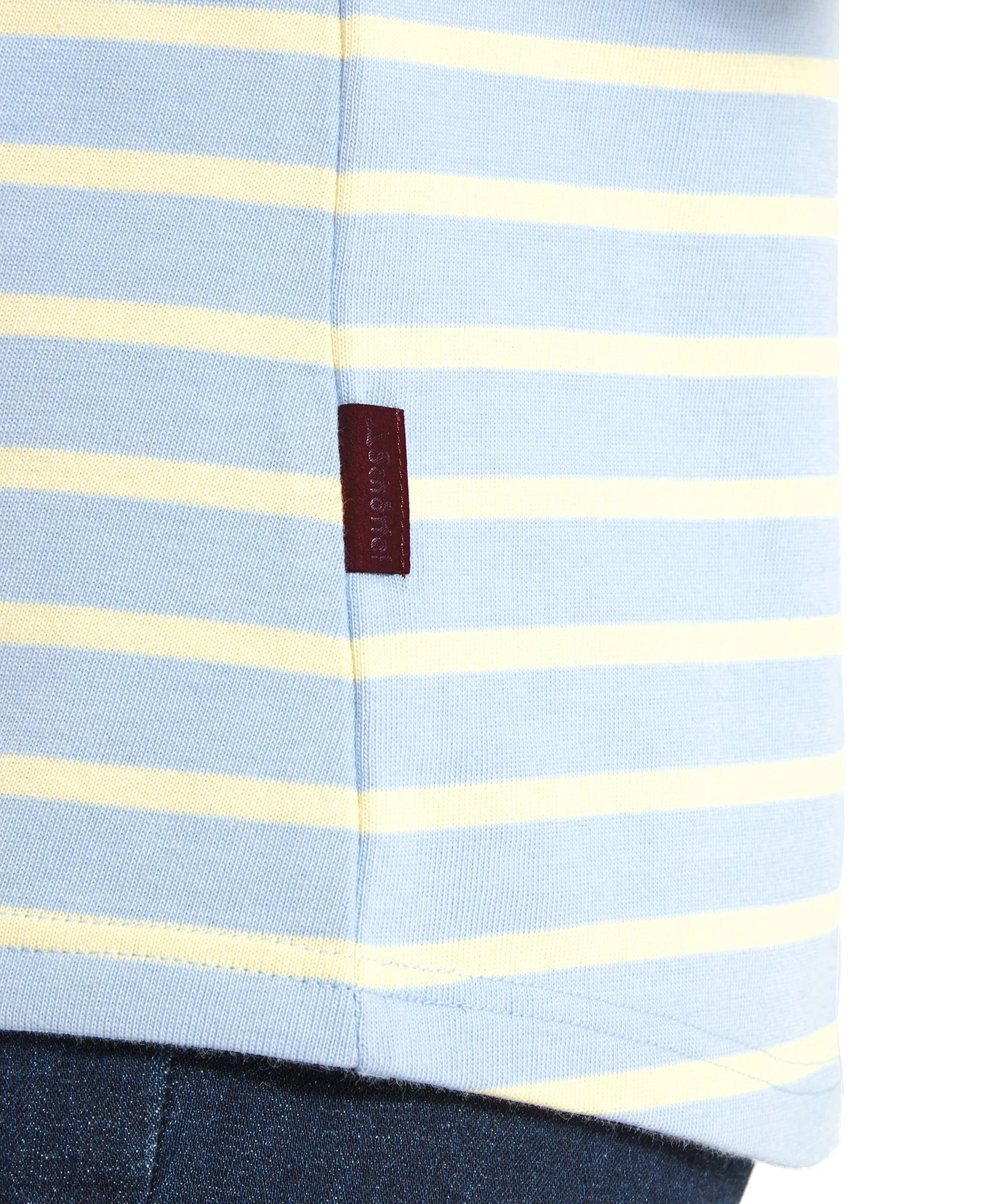Beauport Top - Pale Blue/Lemon Stripe