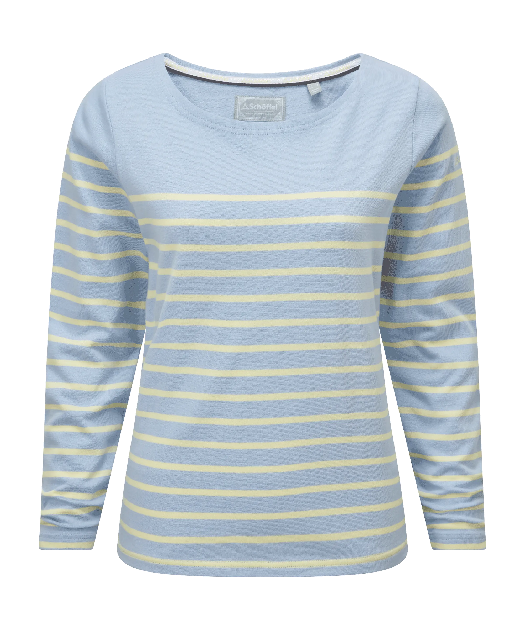 Beauport Top - Pale Blue/Lemon Stripe