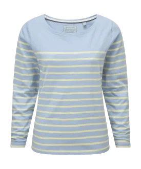 Beauport Top - Pale Blue/Lemon Stripe