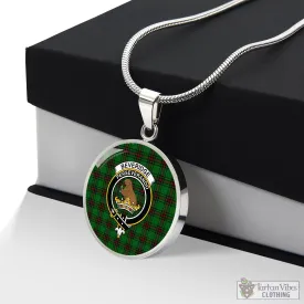 Beveridge Tartan Circle Necklace with Family Crest