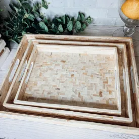 Cream Herringbone