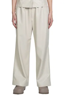 Creme Vegan Leather Odessa Trousers