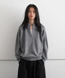 crepuscule Light Moss Stitch Half Zip P/O "D .GRAY"