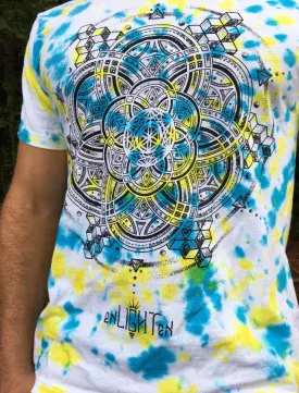 Cubular Organic Sacred Geometry Tye Dye Tee