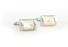 Curved Mother of Pearl Cufflinks