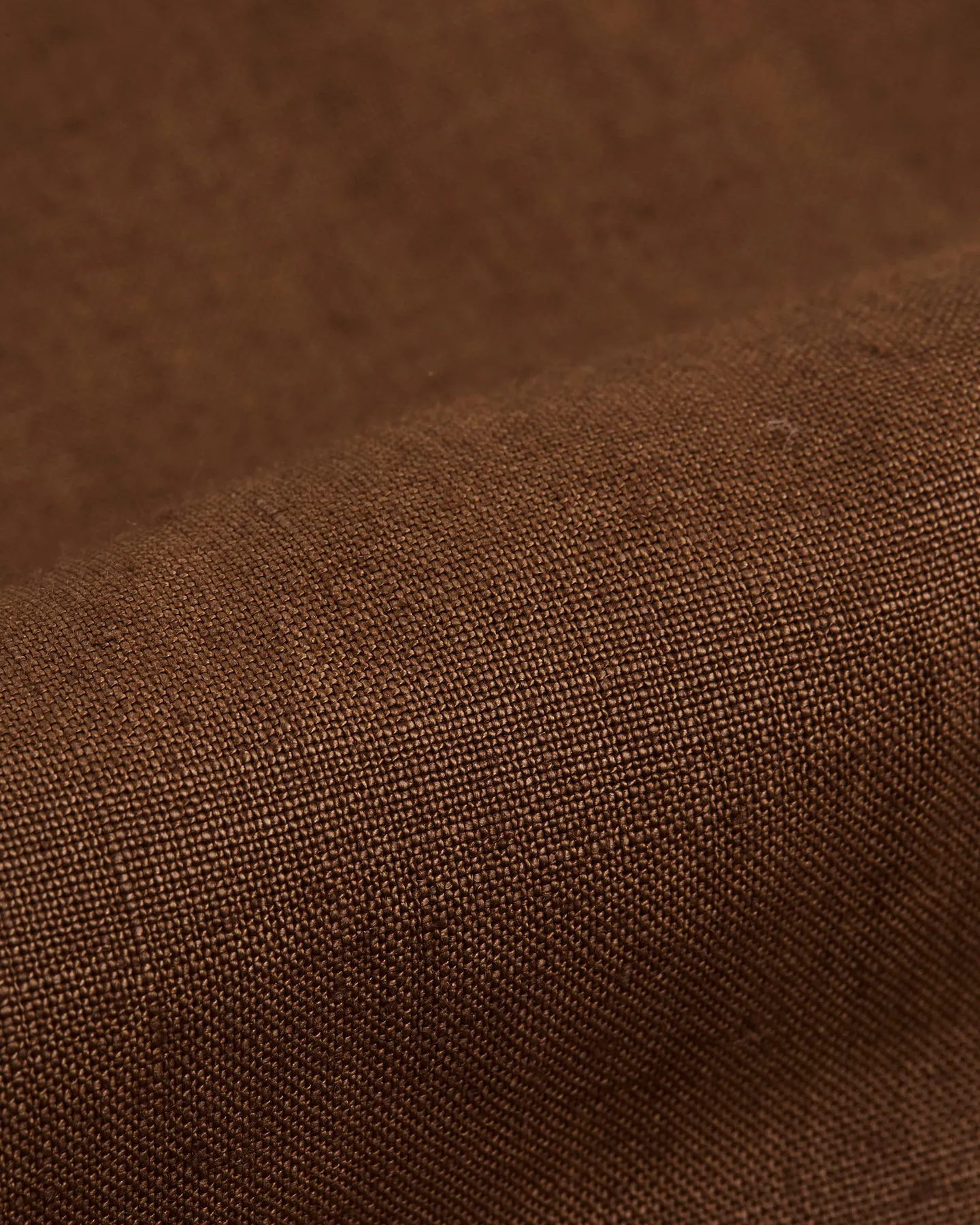 Dark Tan Single Pleat Linen Trousers
