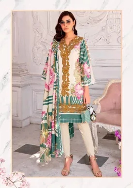 Deepsy Pakistani Cotton Off-White Unstitched Suit
