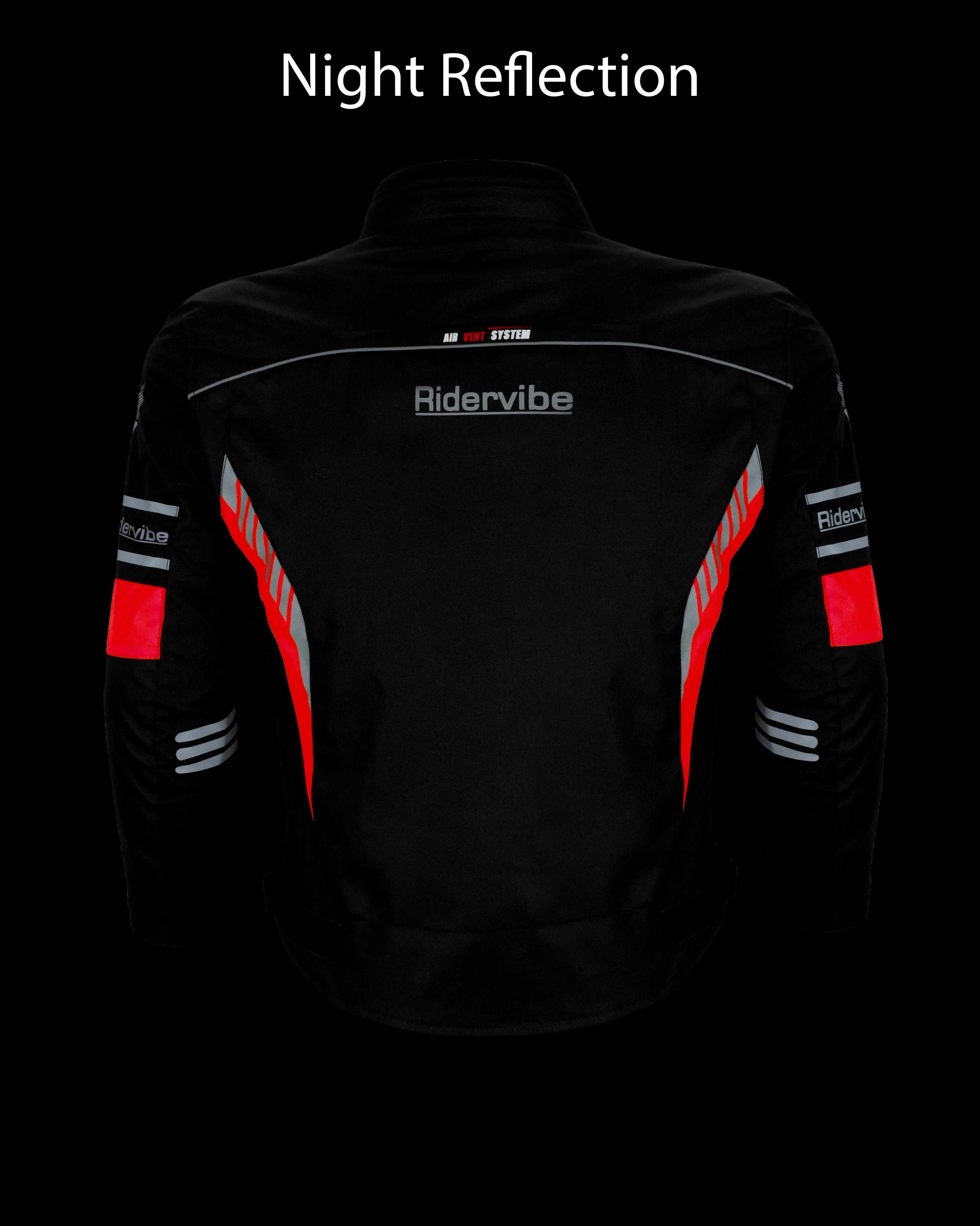 Dream Apparel Men's CE Armored Nylon & Mesh Motorcycle Red and Black Waterproof Biker Jackets