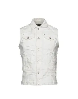 Dsquared2 Man Denim outerwear White 44 suit
