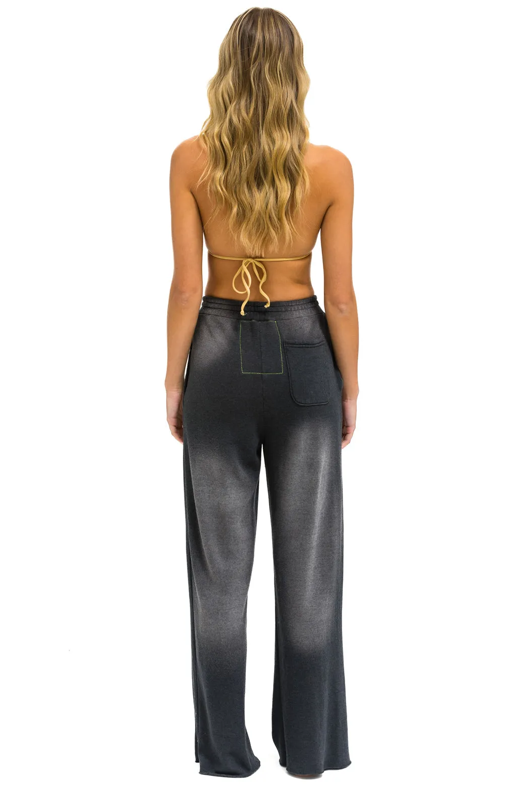 ESSENTIAL WOMENS WIDE LEG POCKET SWEATPANT IN FADED SMOKE