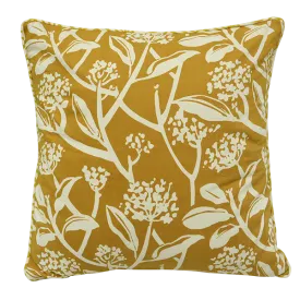 Frangipani Turmeric Cushion Cover, 45cm