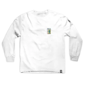 Girl Gridbox LS Tee White