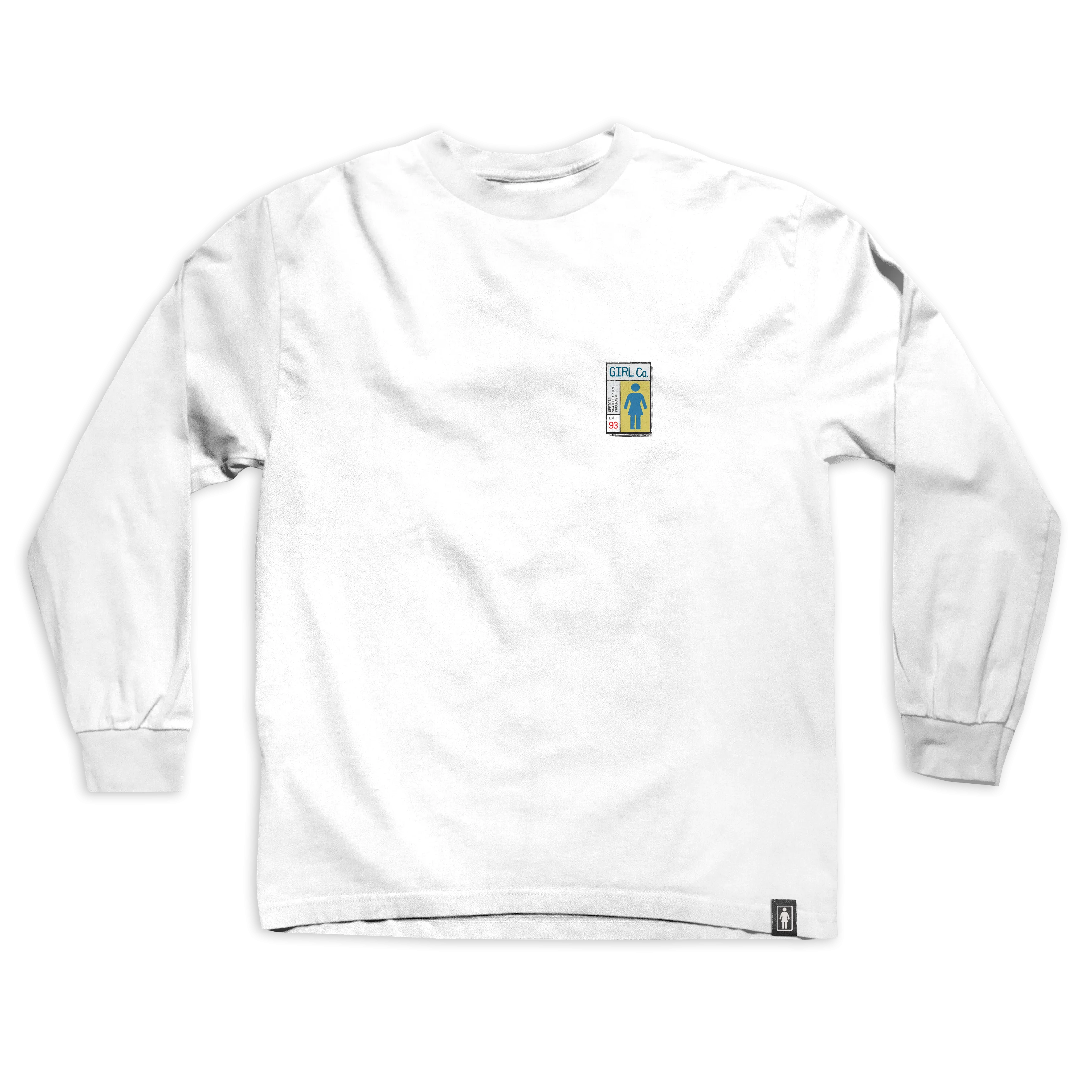 Girl Gridbox LS Tee White