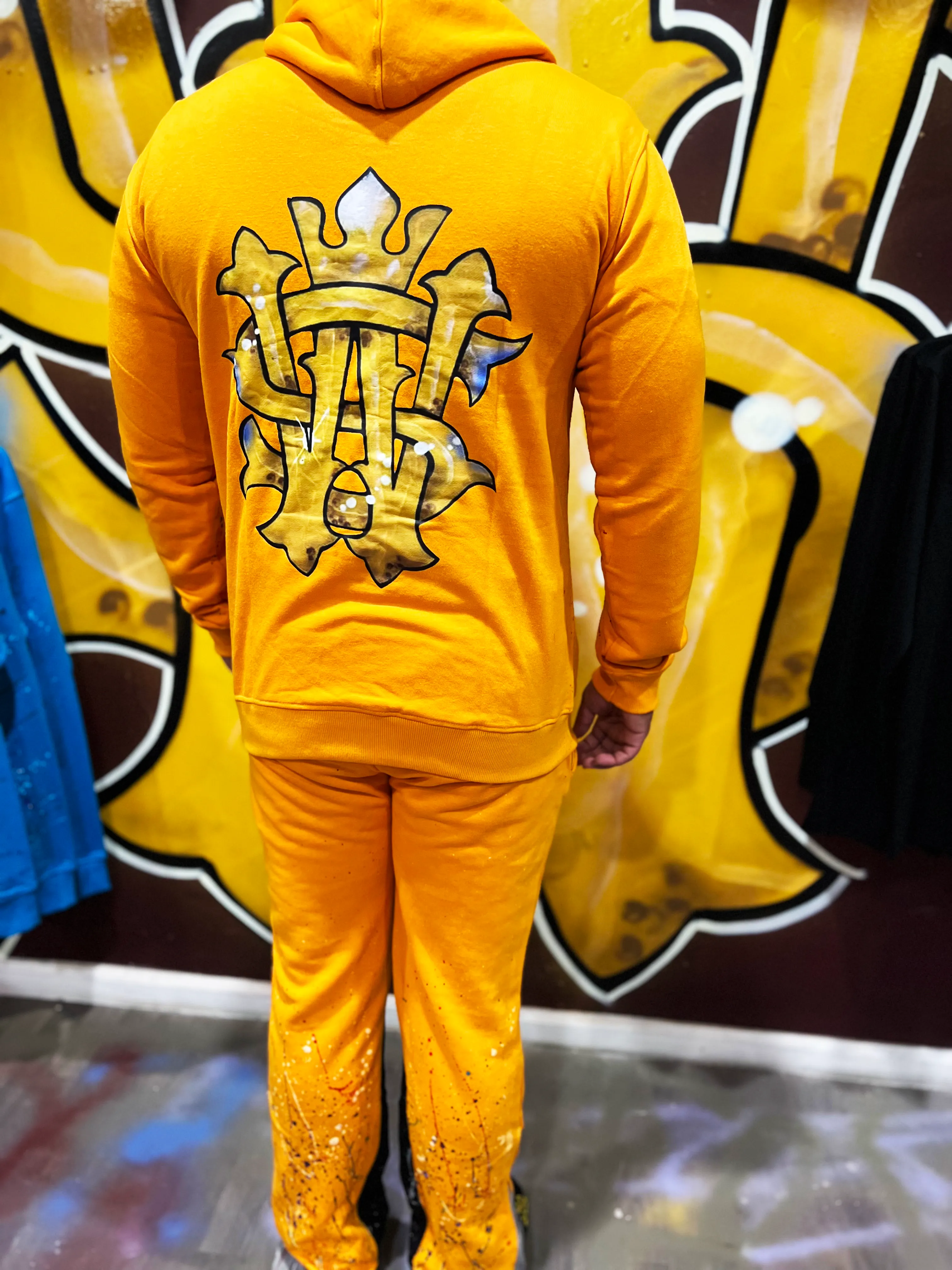 Gold Slick Talk Sweat Suit