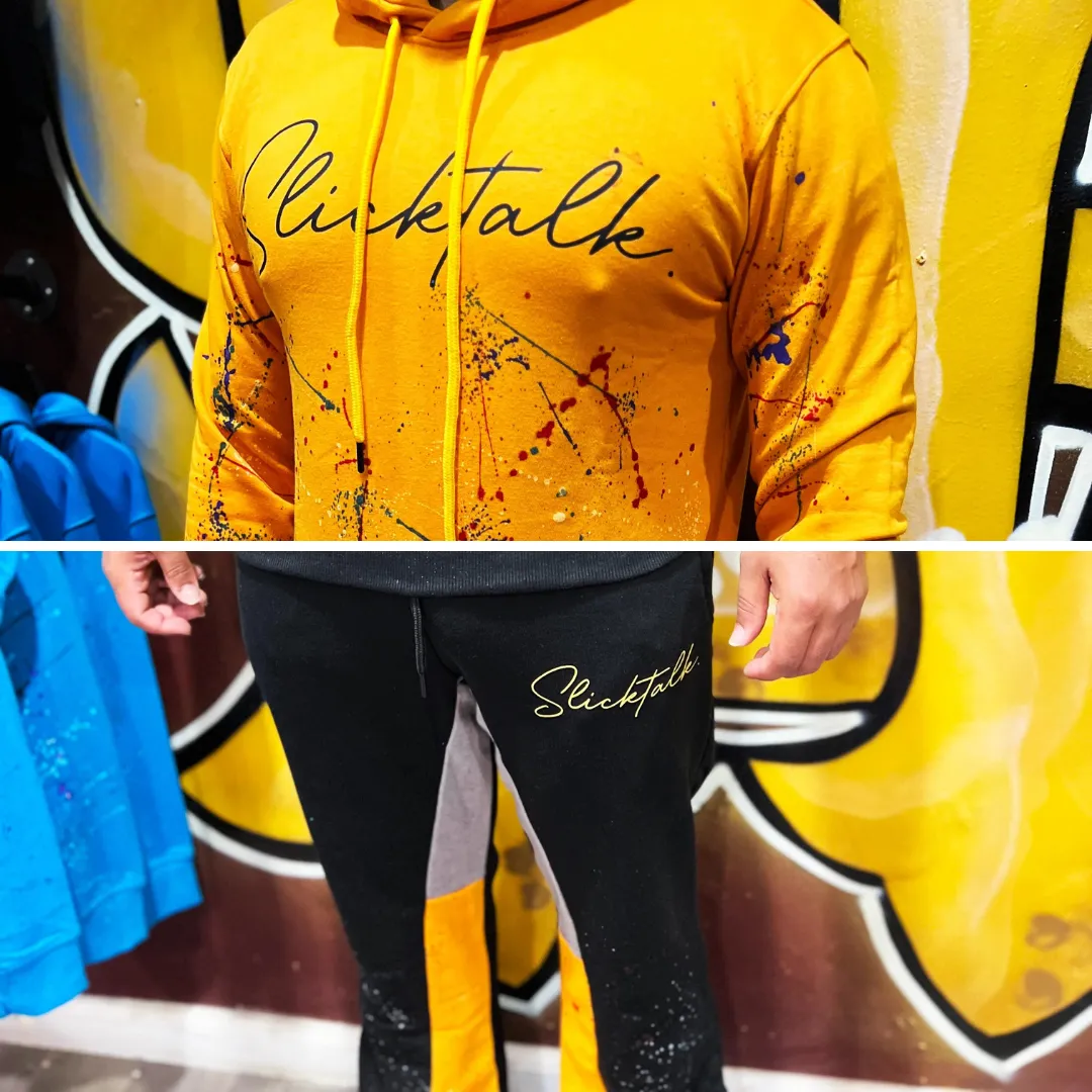 Gold Slick Talk Sweat Suit