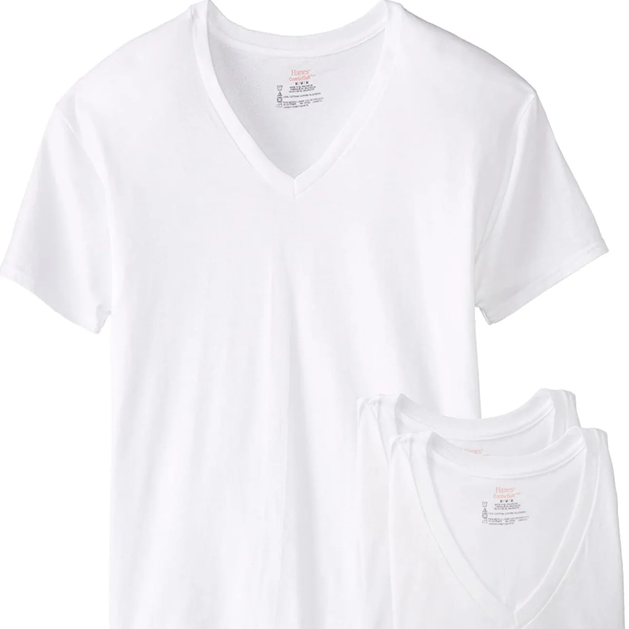 HANES 777 3-PACK COMFORT SOFT V-NECK