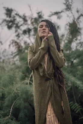 Hooded Cardigan Lalima Olive