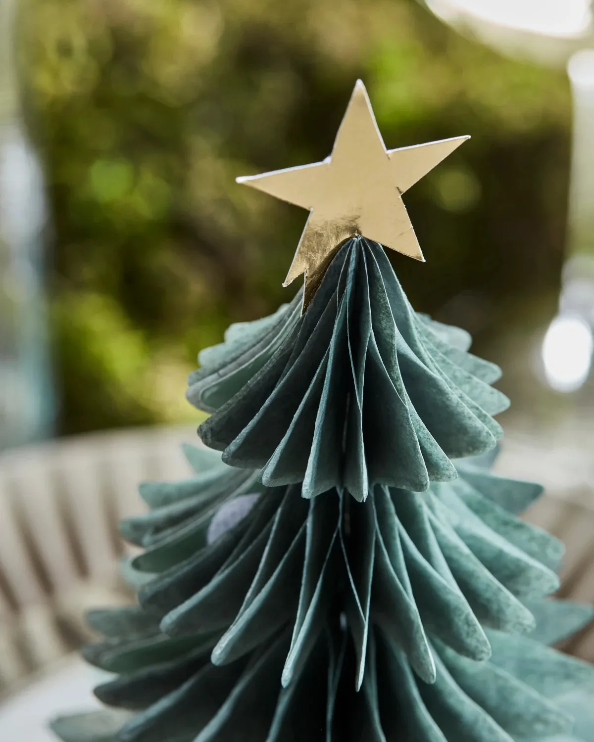 House Doctor Set of 3 Standing Tree Green Paper Decorations