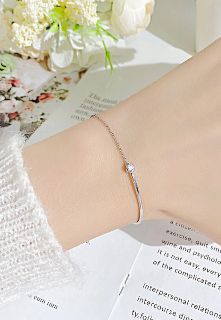 Luisa Cubic Zirconia Pendant Chain Bracelet