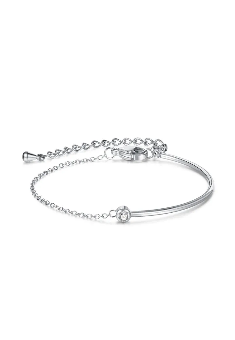 Luisa Cubic Zirconia Pendant Chain Bracelet