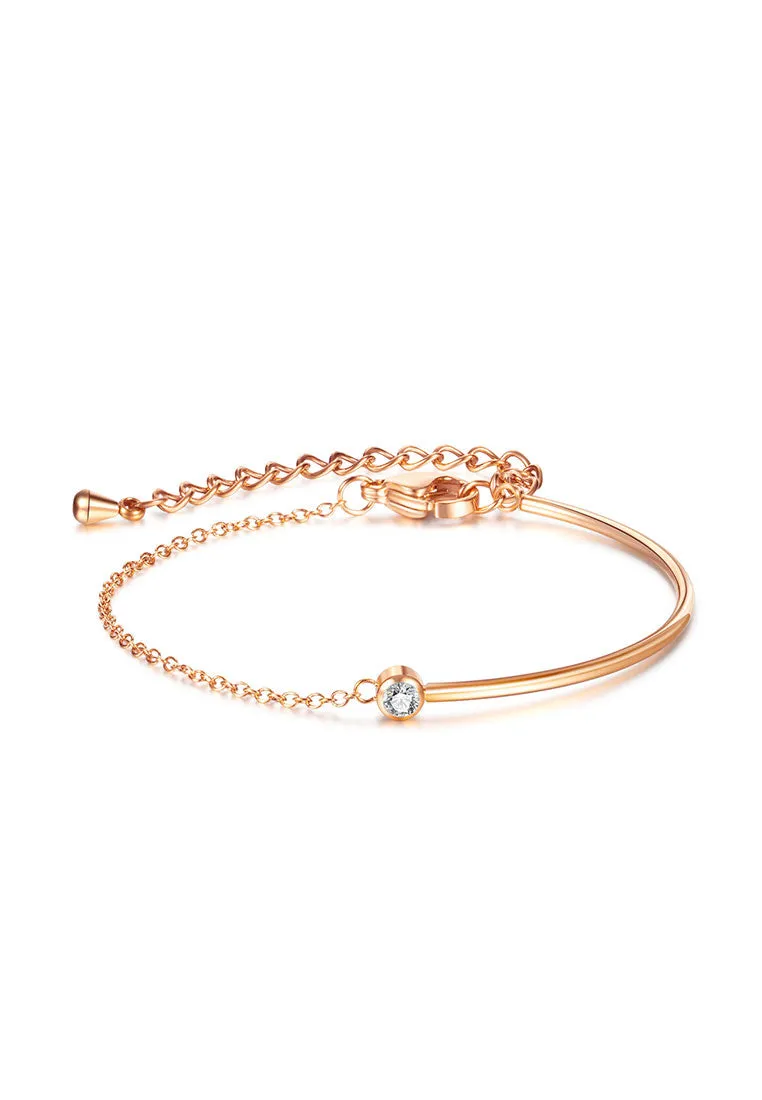 Luisa Cubic Zirconia Pendant Chain Bracelet