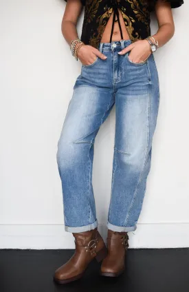 Medium Wash Barrel Denim