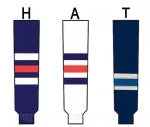 Modelline 2009-2016 Columbus Blue Jackets Away White Knit Ice Hockey Socks