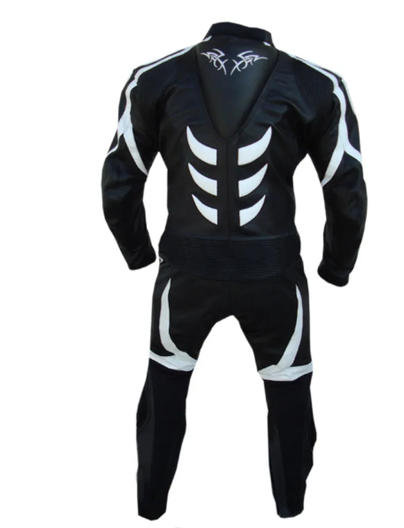 NEW SKELETON MOTORCYCLE LEATHER RACING SUIT