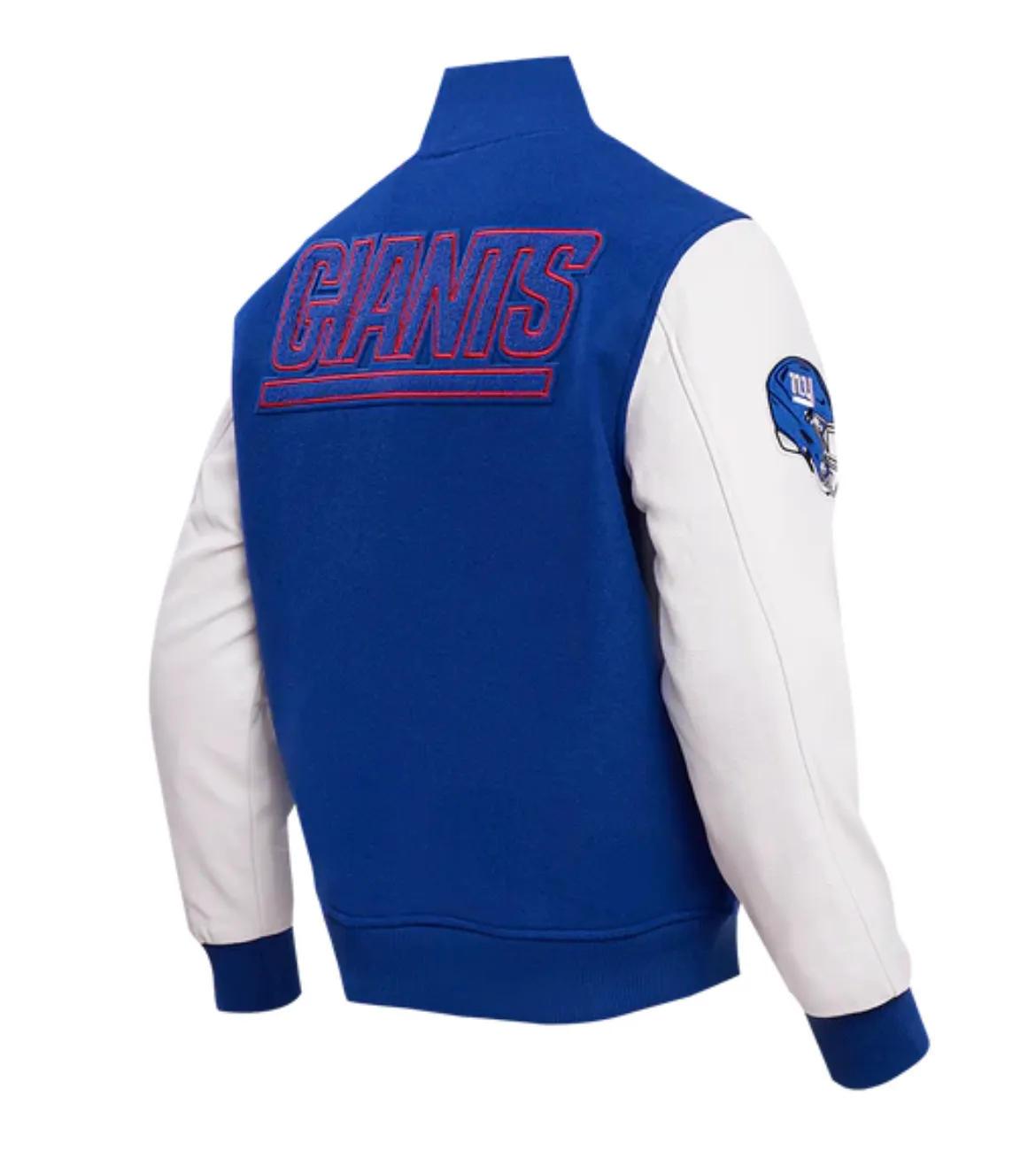 New York Giants Royal Blue and White Varsity Jackets