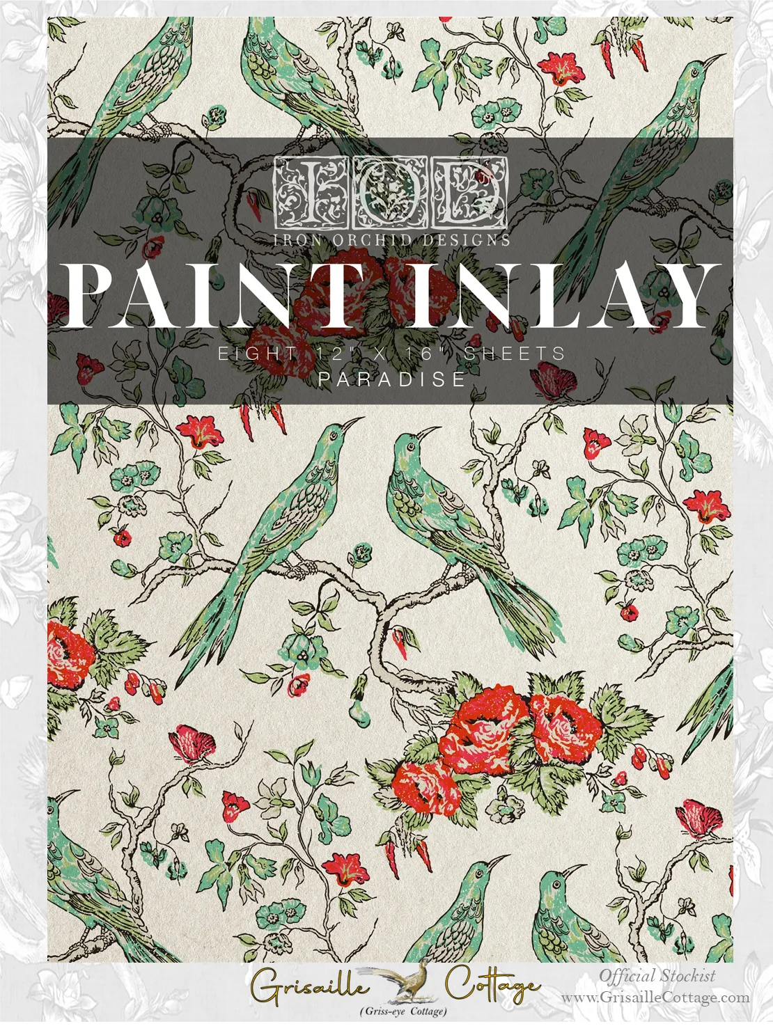 Paradise - 8 Sheet, 12x16 Pad IOD Paint Inlay™