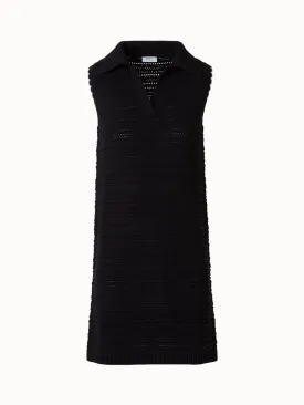 Polo Knit Dress in Chunky Knit Cotton