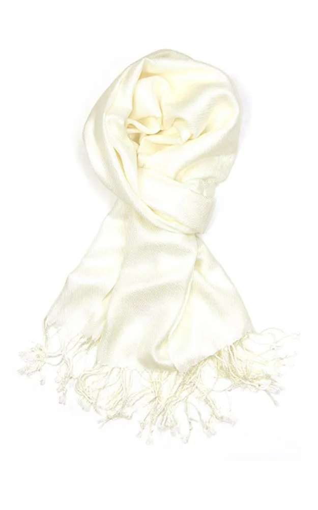 PP001-03 Ivory Pashmina Scarf