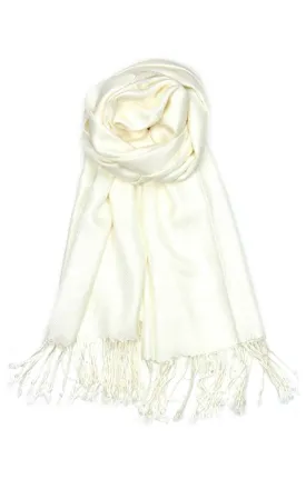 PP001-03 Ivory Pashmina Scarf