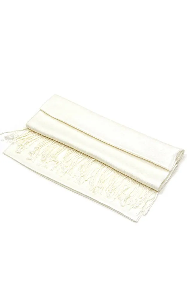 PP001-03 Ivory Pashmina Scarf